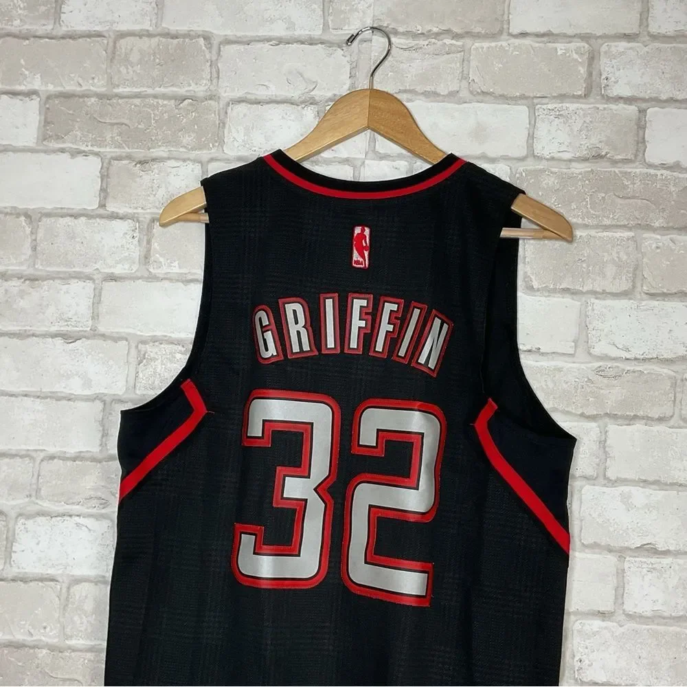 Adidas LA Clippers 32 Blake Griffin Black & Red Jersey Size S